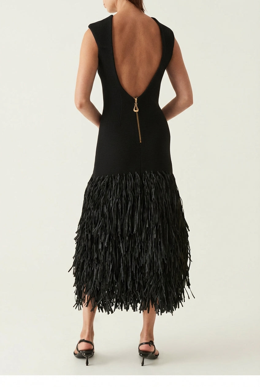 Ana | Vestido Largo De Flecos