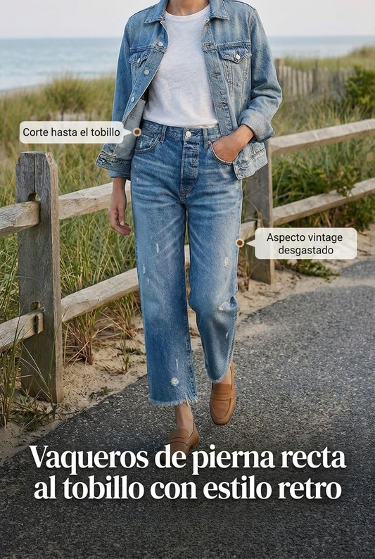 Valeria | Vaqueros rectos tobilleros