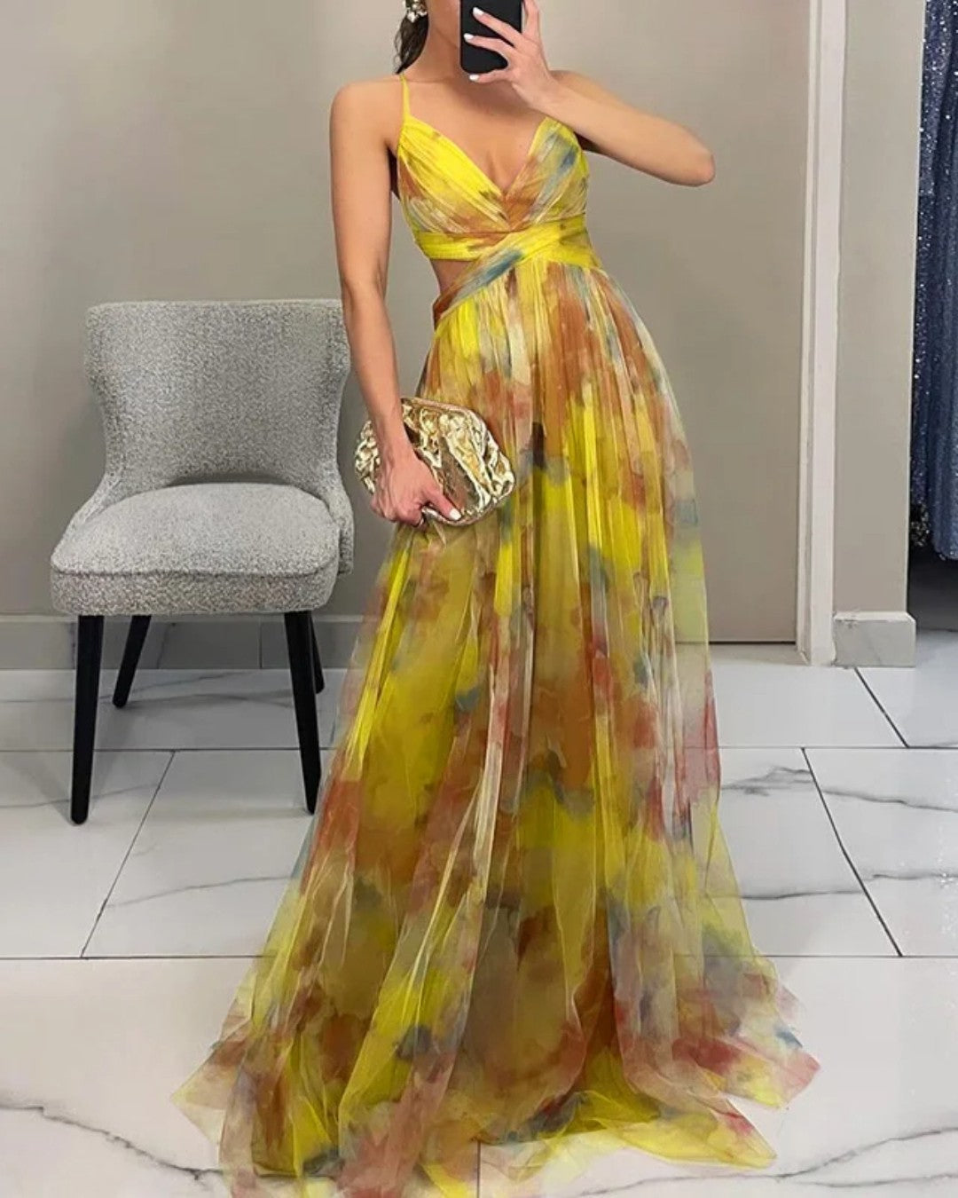 Giselle | Vestido Largo Floral que Estiliza