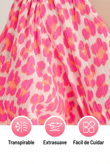 Valeria | Vestido de mujer con cuello en V y estampado