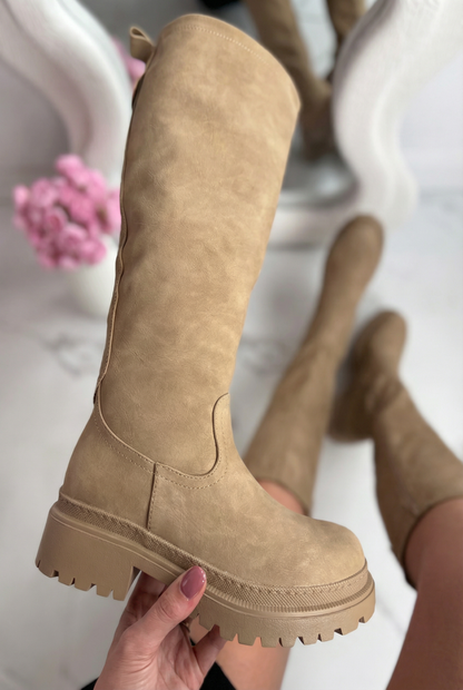 Anita  | Botas Altas Negras De Cuero