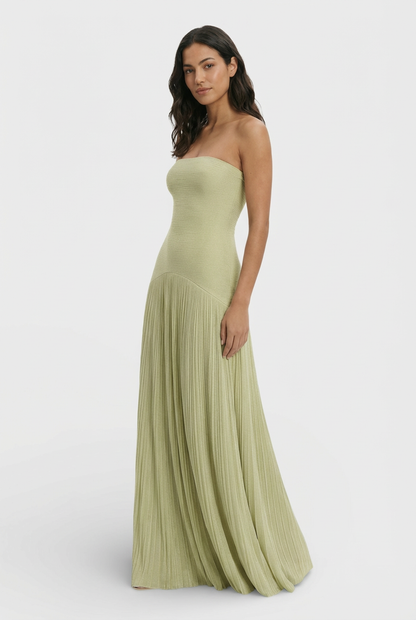 MAYA | Vestido maxi sin mangas de cintura caída