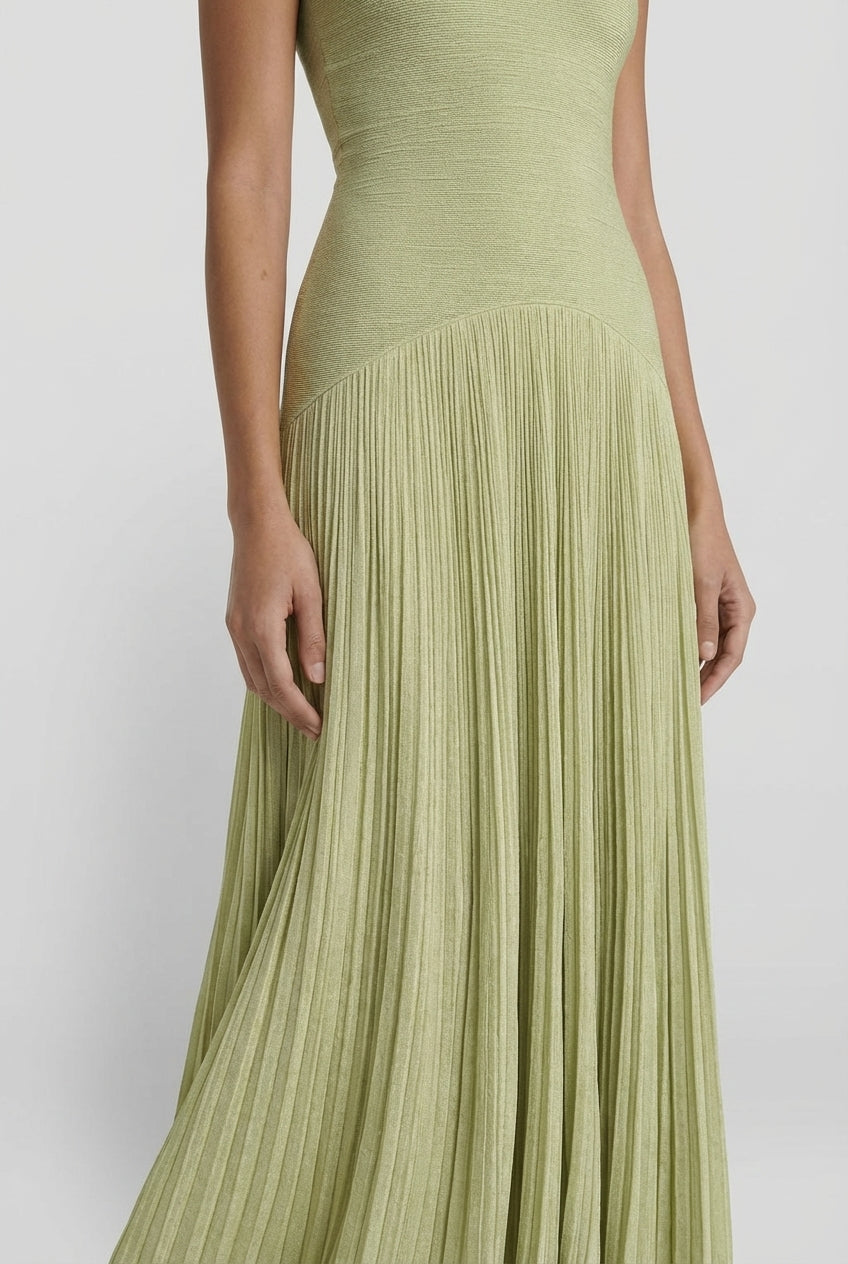 MAYA | Vestido maxi sin mangas de cintura caída