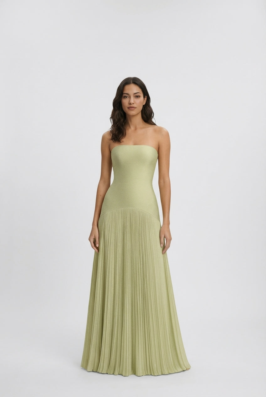 MAYA | Vestido maxi sin mangas de cintura caída