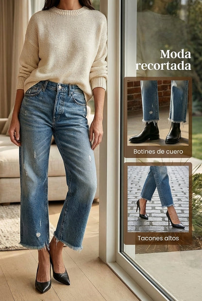 Valeria | Vaqueros rectos tobilleros