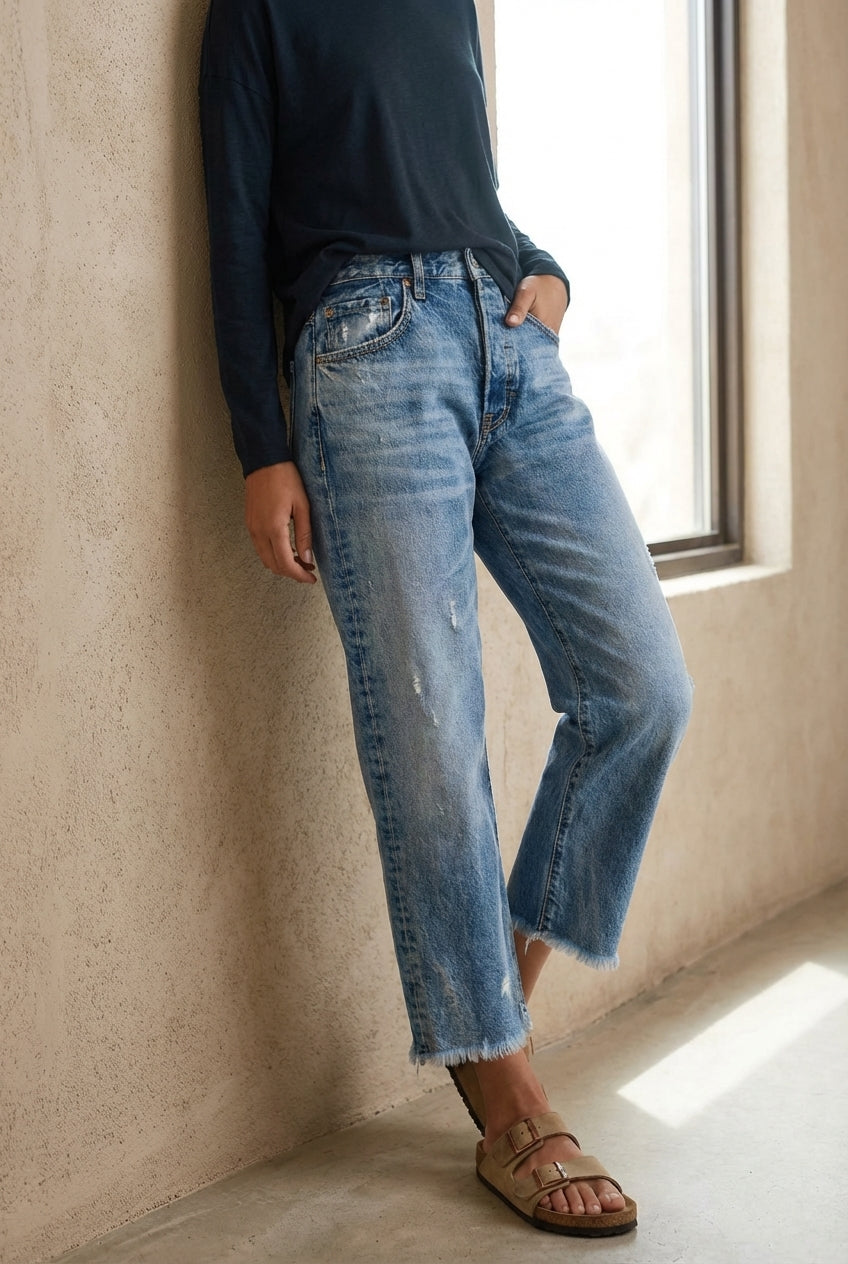 Valeria | Vaqueros rectos tobilleros