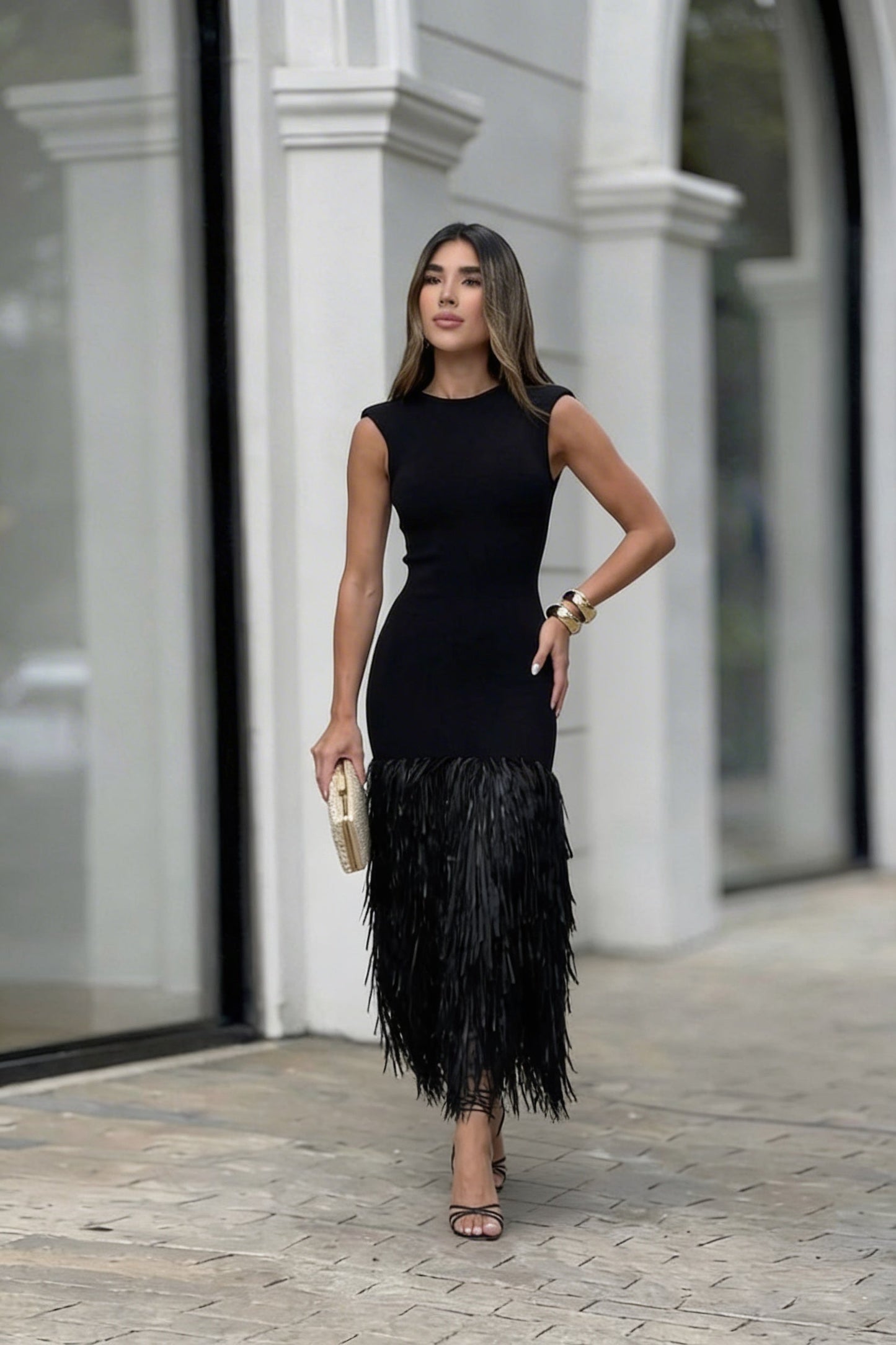 Ana | Vestido Largo De Flecos