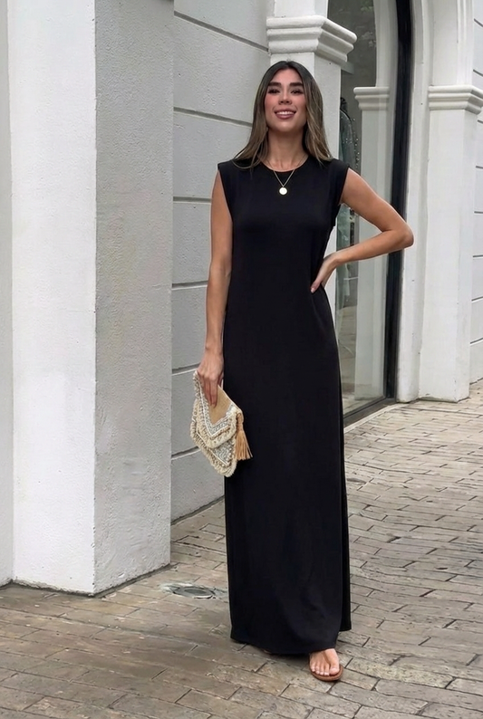 Inma | Vestido largo fluido antiarrugas