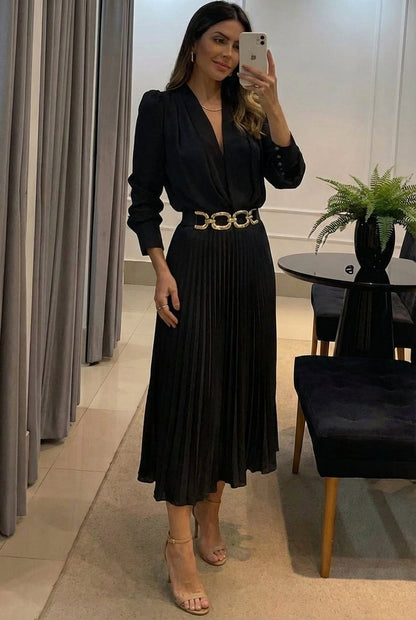 Esperanza | Vestido largo plisado