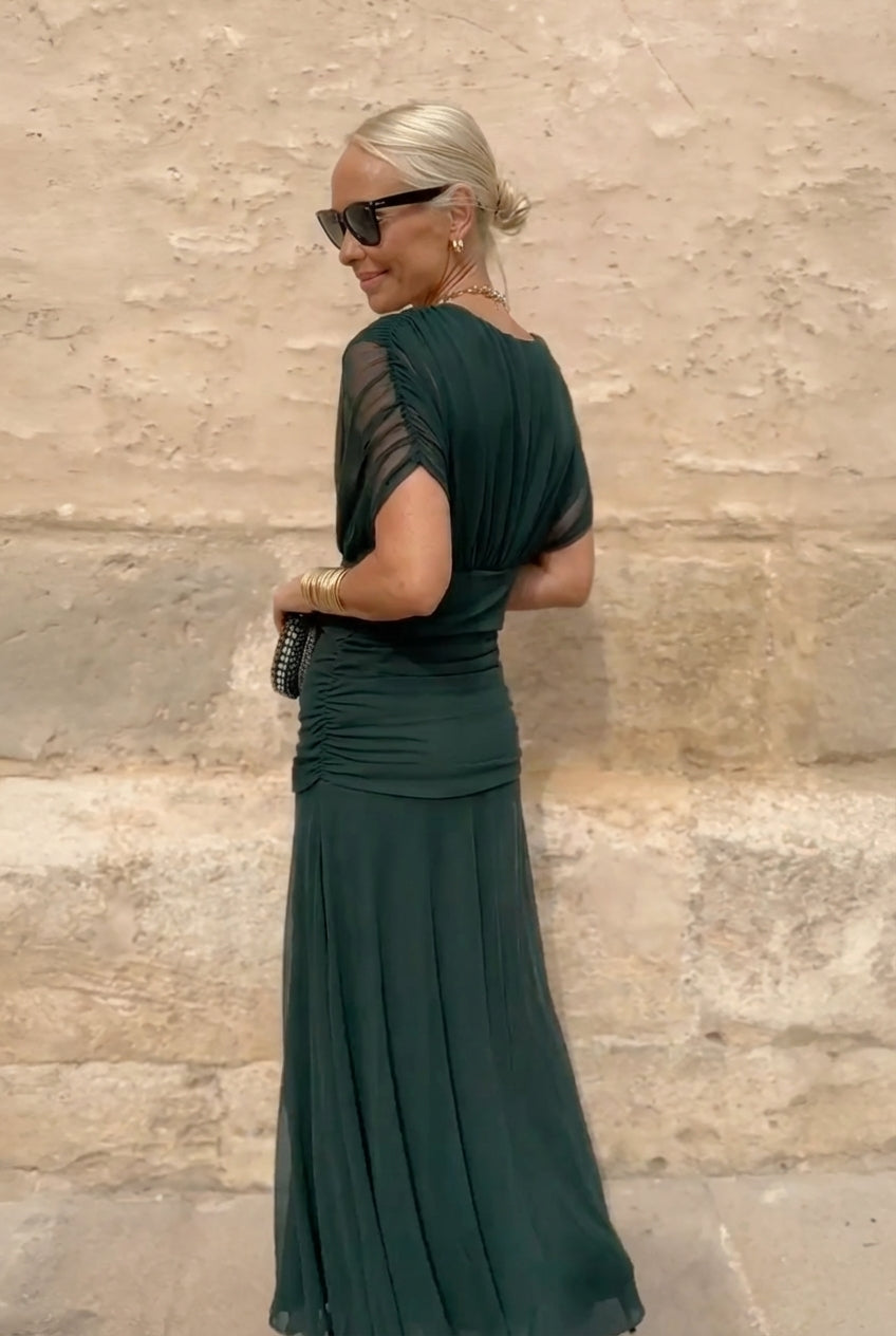 Lola | Vestido largo de fiesta elegante con cuello en V