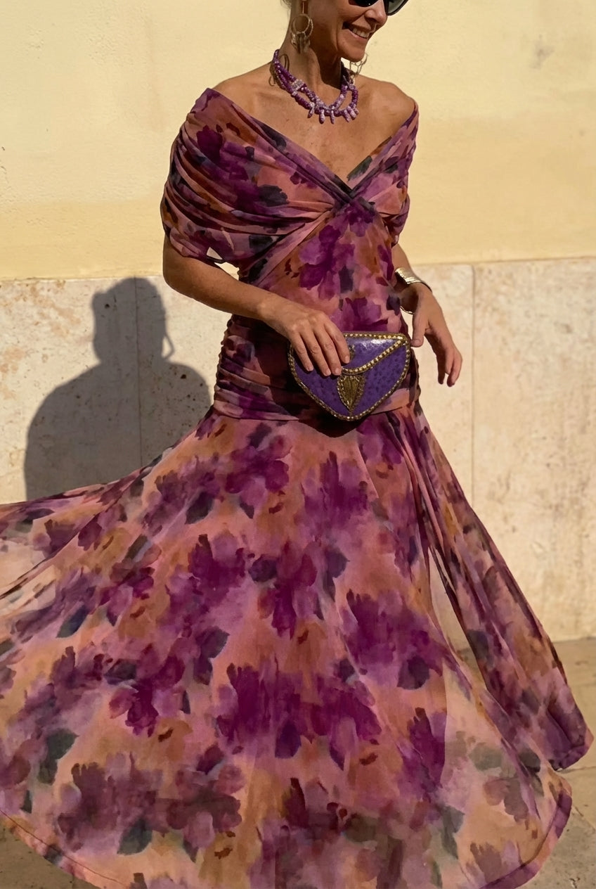 Lola | Vestido largo de fiesta elegante con cuello en V