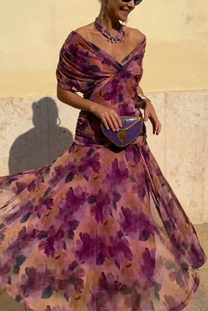 Lola | Vestido largo de fiesta elegante con cuello en V